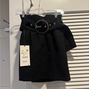 Zara high waist belted skirt